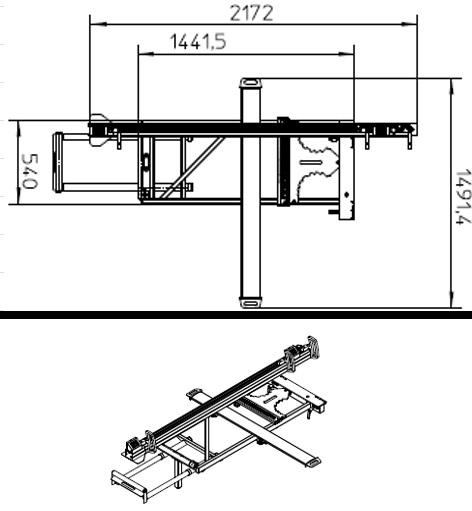 Udliggerbord med udtræksramme og indekssystem