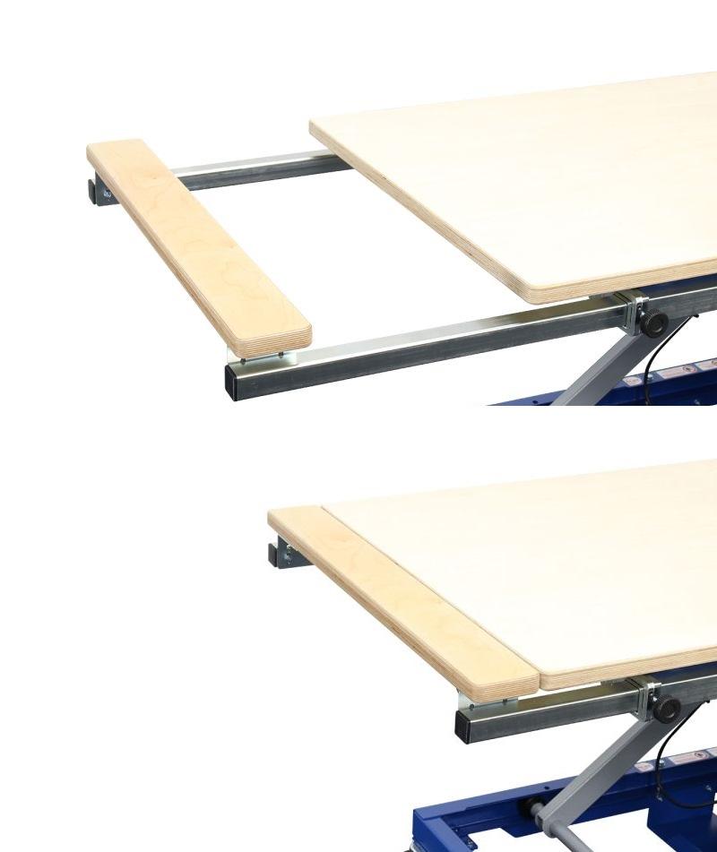 Lengde-uttrekksskinner 400 mm - passer til topplate 1500x800x24 mm